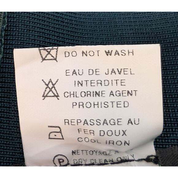 Hervé L. Leroux Couture Bandage Dress Teal Size 42 (Fits US 4–6) Made in France - Picture 10 of 10